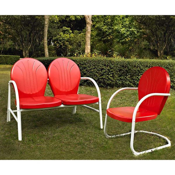 Picture of Griffith 2-Piece Metal Outdoor Set, Red *D