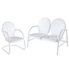 Picture of Griffith 2-Piece Metal Outdoor Set, White *D