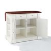 Picture of Drop Leaf Breakfast Kitchen Cart, White *D