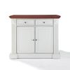 Picture of Drop Leaf Breakfast Kitchen Cart, White *D