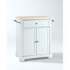 Picture of Alexandria Wood Top Kitchen Cart, White *D
