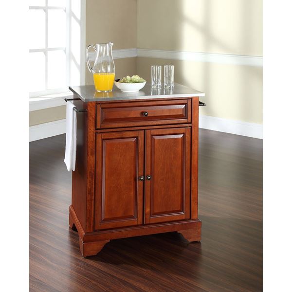 Picture of Lafayette Steel Top Kitchen Cart, Cherry *D