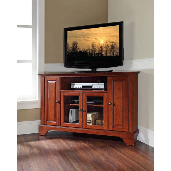 Picture of Lafayette 48in Corner TV Stand, Cherry *D