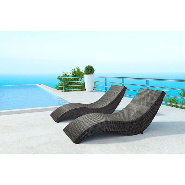 Picture of Hassleholtz Beach Chaise Lounge Brown *D