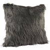 Picture of Boho Dark Gray Faux Fur Pillow *P