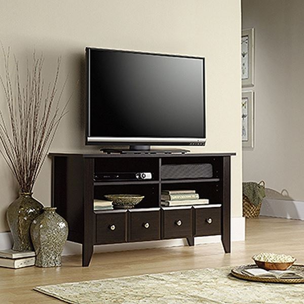 Picture of Shoal Creek Panel Tv Stand Jamocha Wood * D