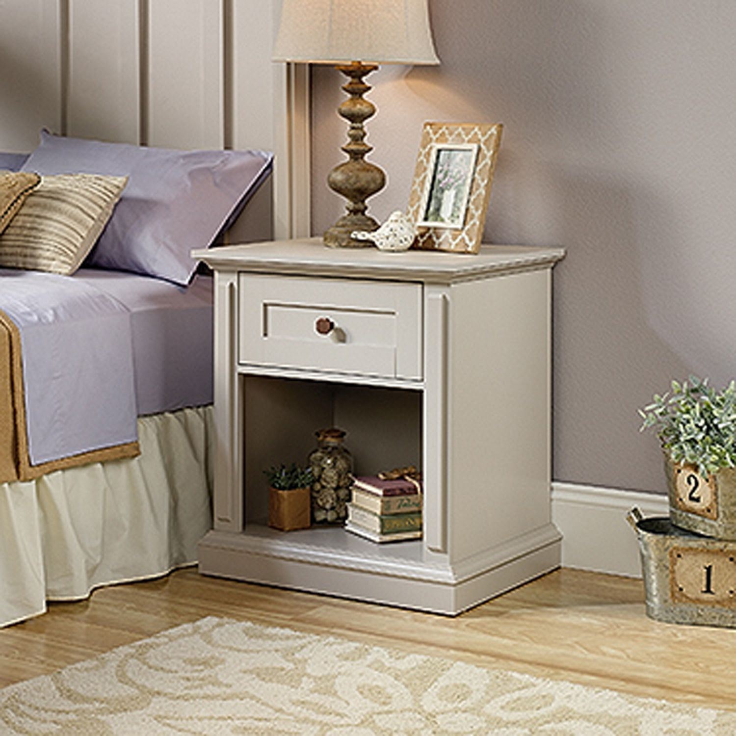 New Grange Night Stand Cobblestone D 420085 Sauder Woodworking Afw Com