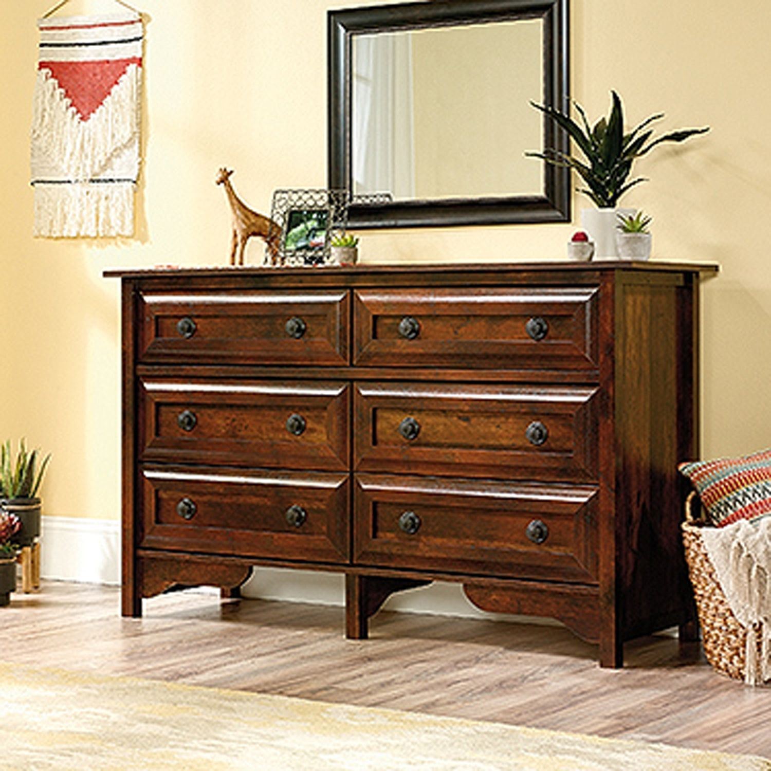 Viabella Dresser Curado Cherry * D | 420935 | Sauder Woodworking | AFW.com