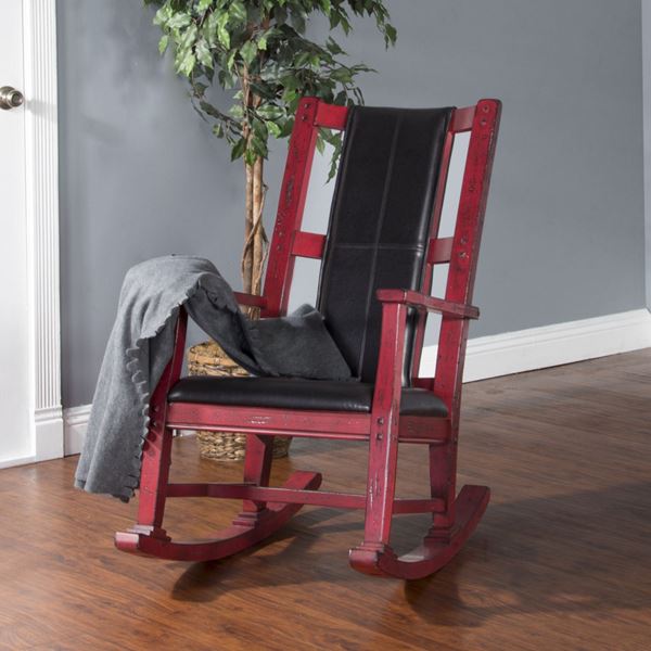 Picture of Wood Rocker Chair, Burnt Red