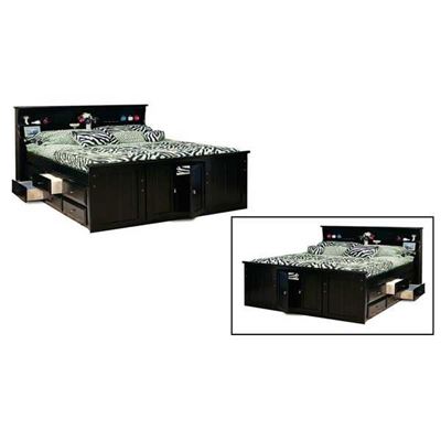 Picture of Laguna Queen Bookcase Bed with 2 Underbed Storage Units