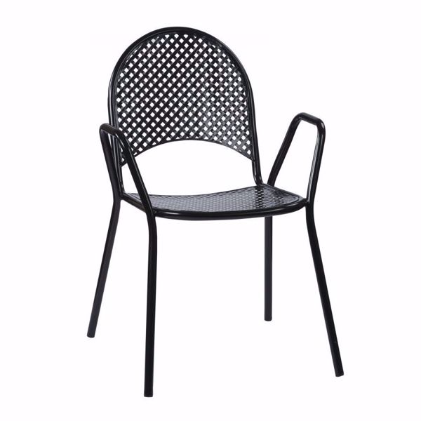 Picture of Black Steel Stacking Chair, 2-Pack *D
