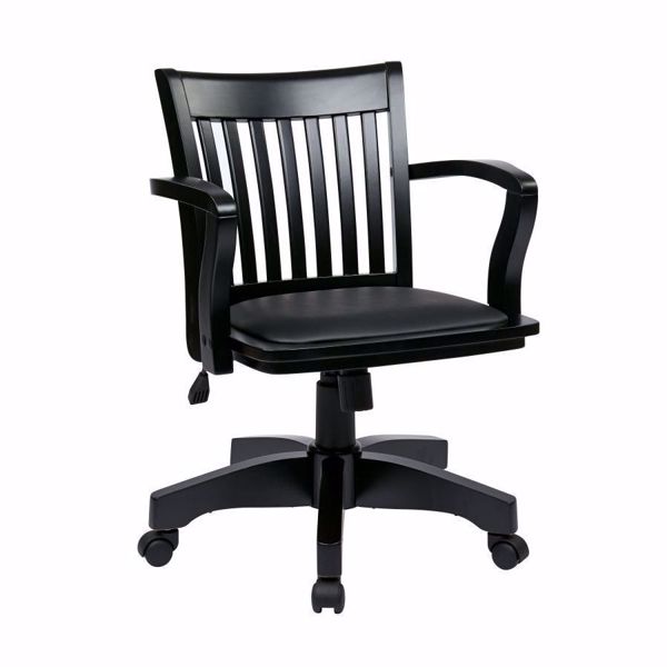 Picture of Black Wood Office Chair *D
