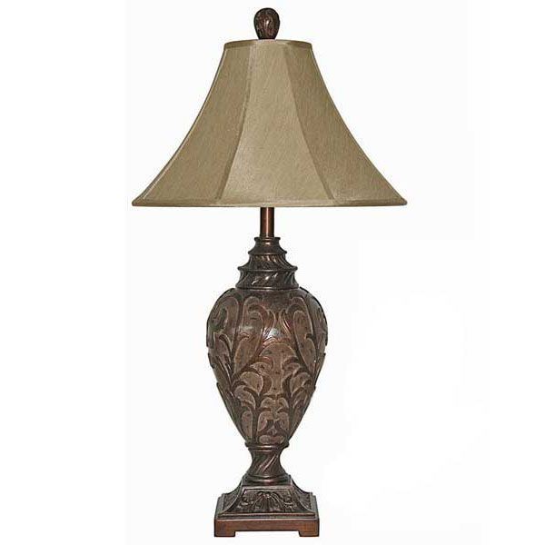 Picture of Poly Table Lamp with Brown and Bronze