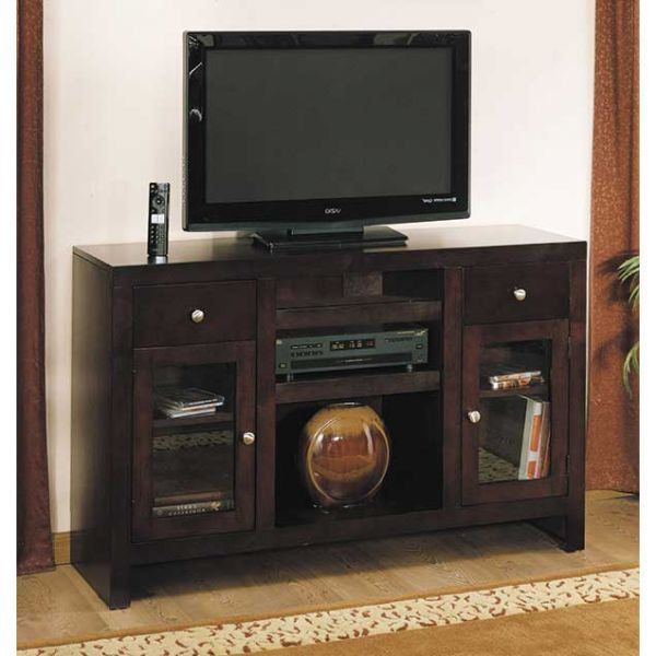 Picture of Del Mar Tall TV Console - Chocolate Oak