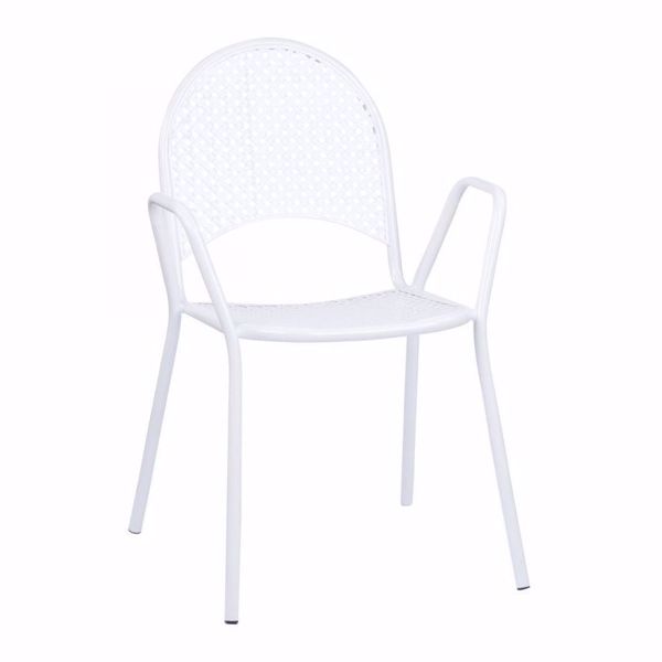 Picture of White Steel Stacking Chair, 2-Pack *D