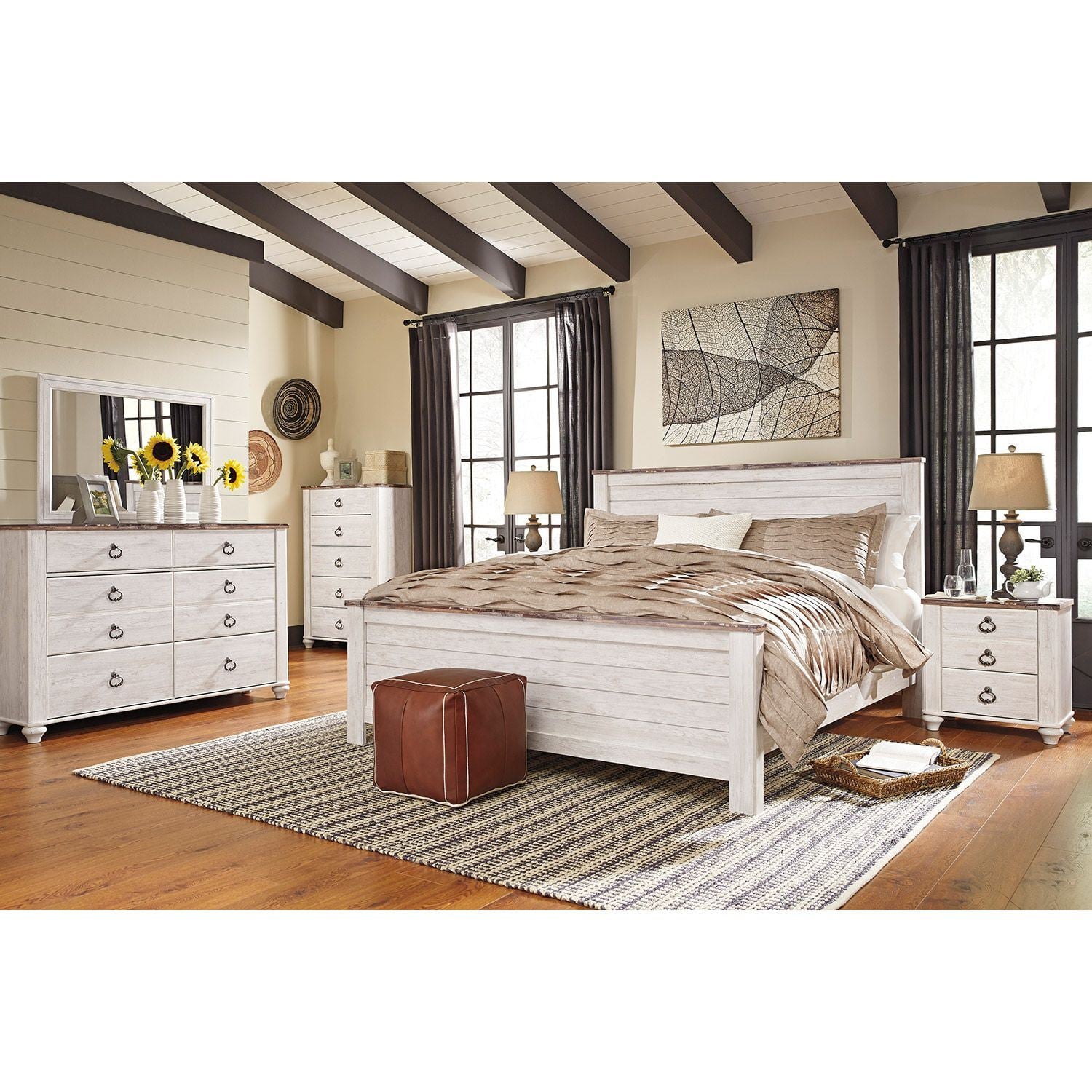 Willowton King Panel Bed | B267-KPNLBED | AFW.com