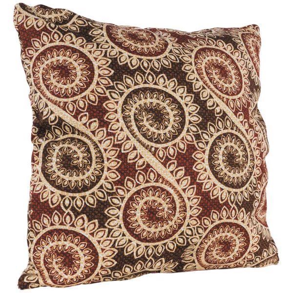 Picture of Red Brown Spiral 22x22 Pillow *P