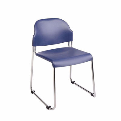 Picture of Blue Plastic Stacking Chair 4 Pack *D
