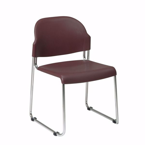 Picture of Burgundy Plastic Stacking Chair 2 Pack *D