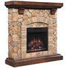 Picture of Tequesta Stone Fireplace with Insert