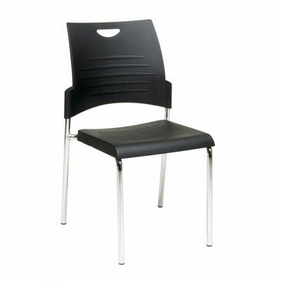 Picture of Black Straight Leg Stack Chair 2 Pack *D