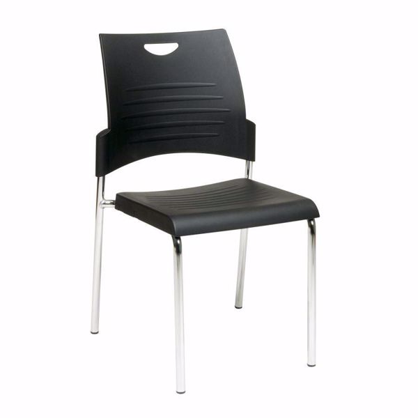 Picture of Black Straight Leg Stack Chair, 2-Pack *D
