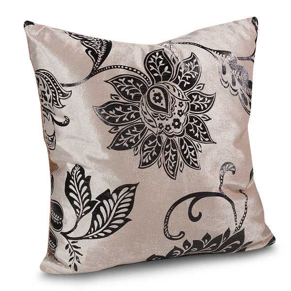 Picture of 18x18 Cream & Black Floral Pillow *P