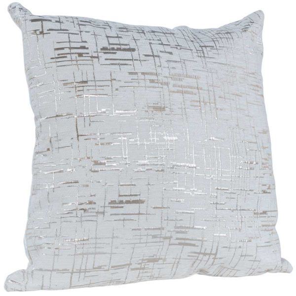 Picture of White and Silver 18x18 Pillow *P