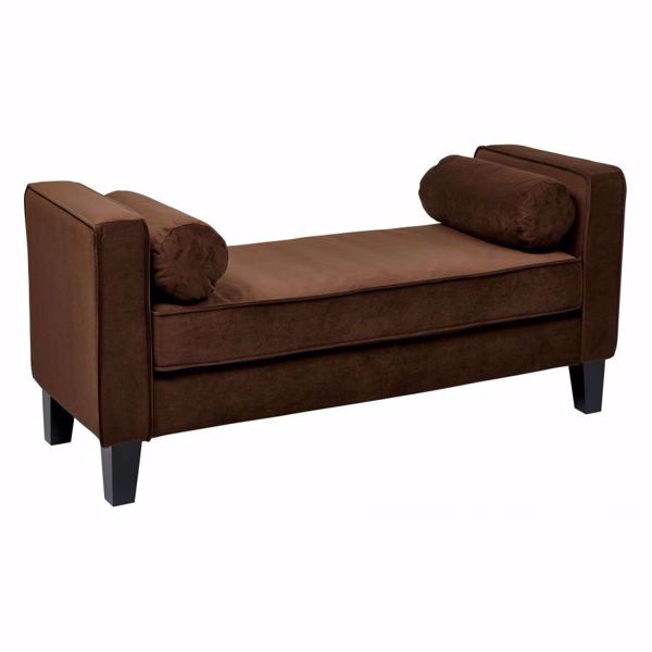 Picture of Curves Choc Velvet Bench *D