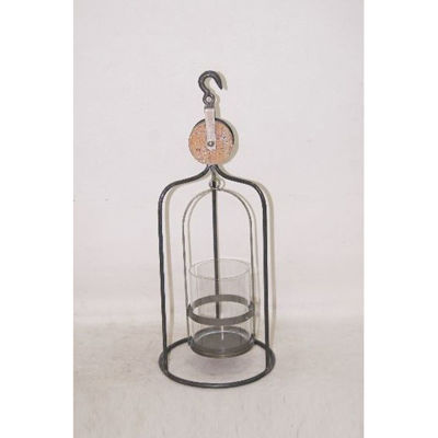 Picture of Metal Glass Dome Candle Holder