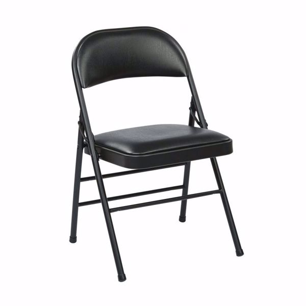 Picture of Black Vinyl Seat and Back Folding Chair 4 Pack *D