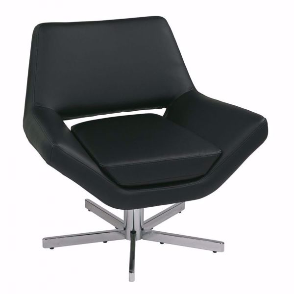 Picture of Black Faux Lthr Lounge Chair *D