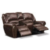 Picture of Brice Brown Reclining Console Loveseat