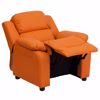 Picture of Deluxe Padded Contemporary Orange Kids Recliner *D