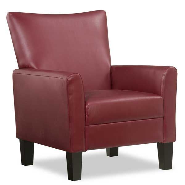 Picture of Red Bonded Leather Accent Chair