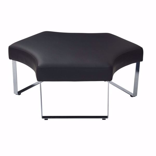 Picture of Black Fabric Lounge Bench *D