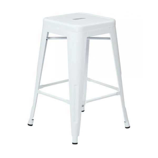 Picture of 24-Inch Mtl Backless White Stool, 4-Pack *D