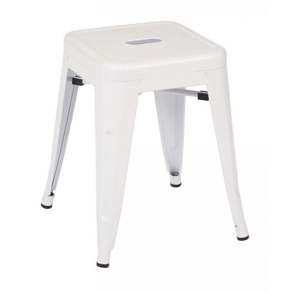 Picture of 18-Inch Mtl Backless White Stool, 4-Pack *D
