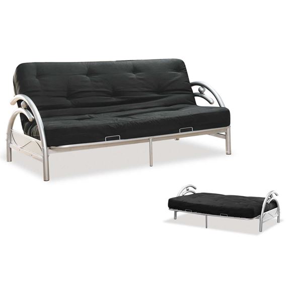 Picture of Metal Futon In Pewter