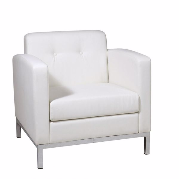 Picture of Wallstreet White Arm Chair *D