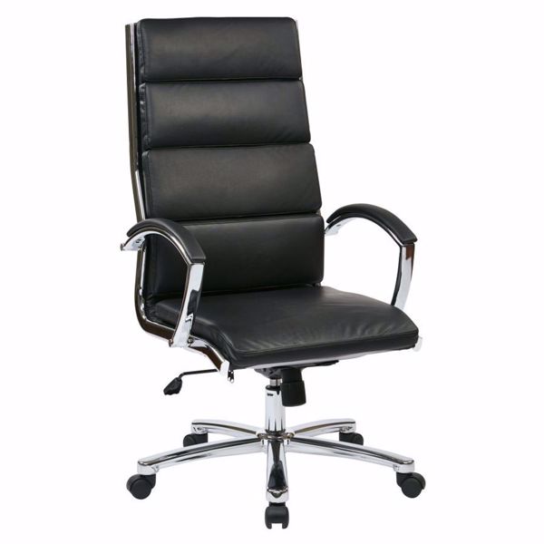Picture of High Back Exec Black Faux Leather Chair *D