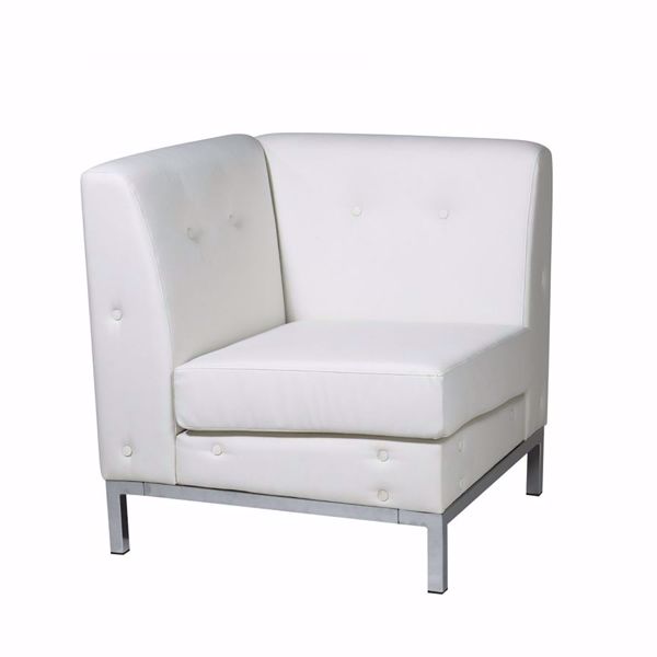 Picture of Wallstreet White Corner Chair *D