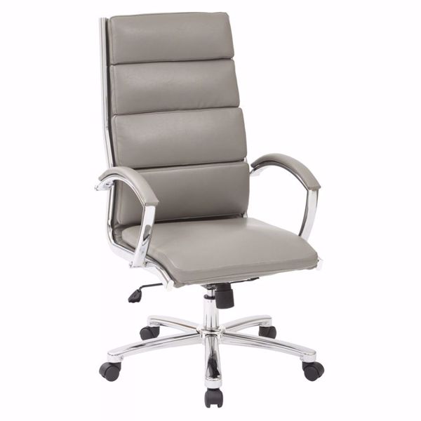 Picture of High Back Exec White Faux Leather Chair FL5380C-U22 *D