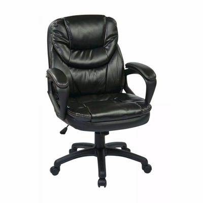 Picture of Faux Leather Managers Chair with Padded Arms