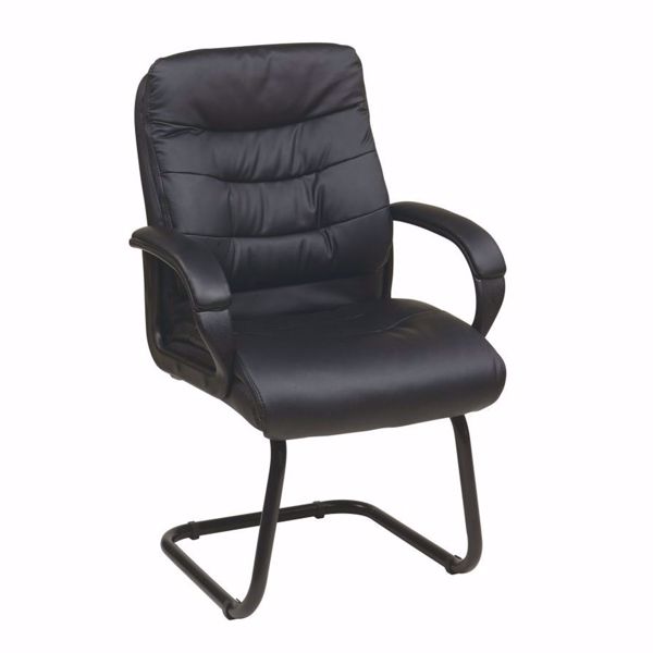 Picture of Faux Leather Visitors Chair with Padded Arms *D