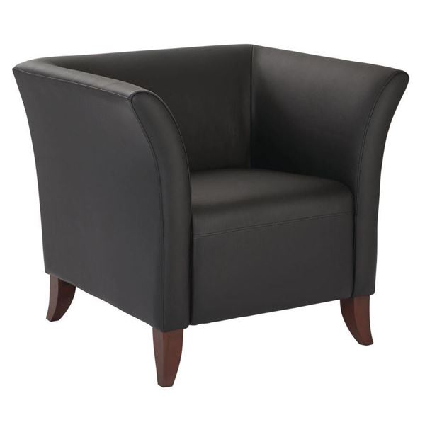 Picture of Black Faux Leather Club Chair *D