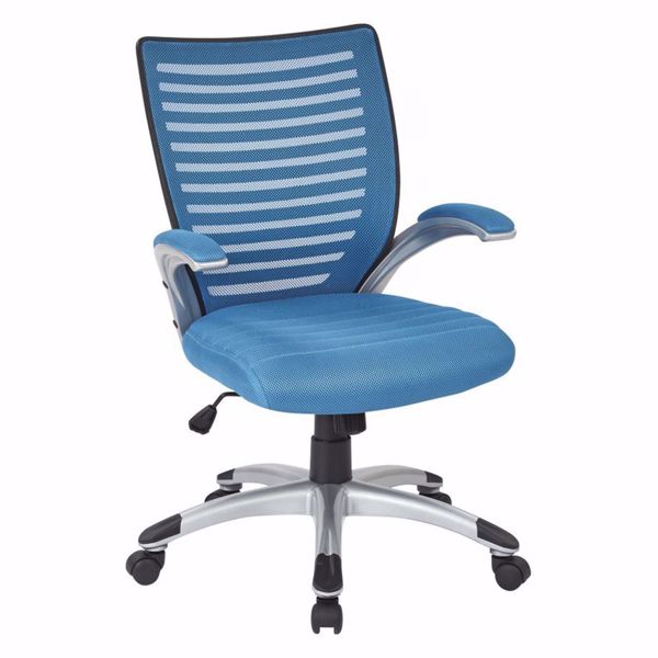 Picture of Mesh Blue Seat and Screen Back Chair Padded *D