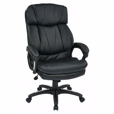 Picture of Oversized Faux Leather Exec Chair Padded Arms *D