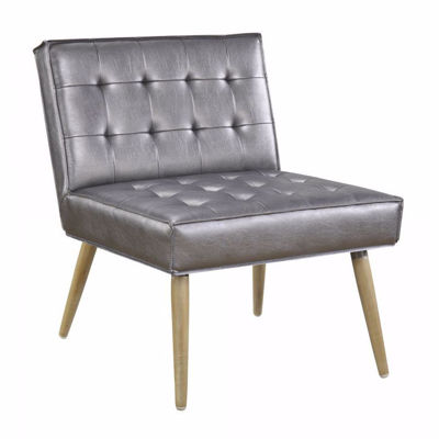 Picture of Pewter Tuffed Accent Chair *D