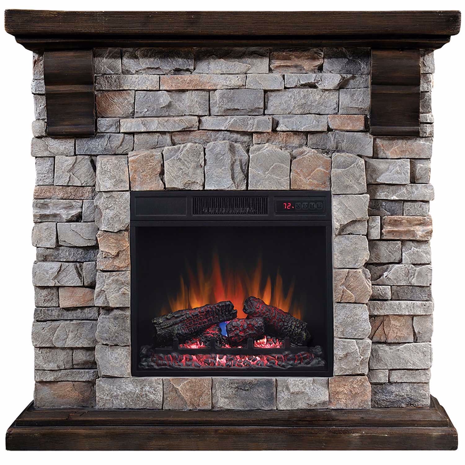 Pioneer Stone Fireplace with Insert 18-10400 | Classic Flame | AFW.com